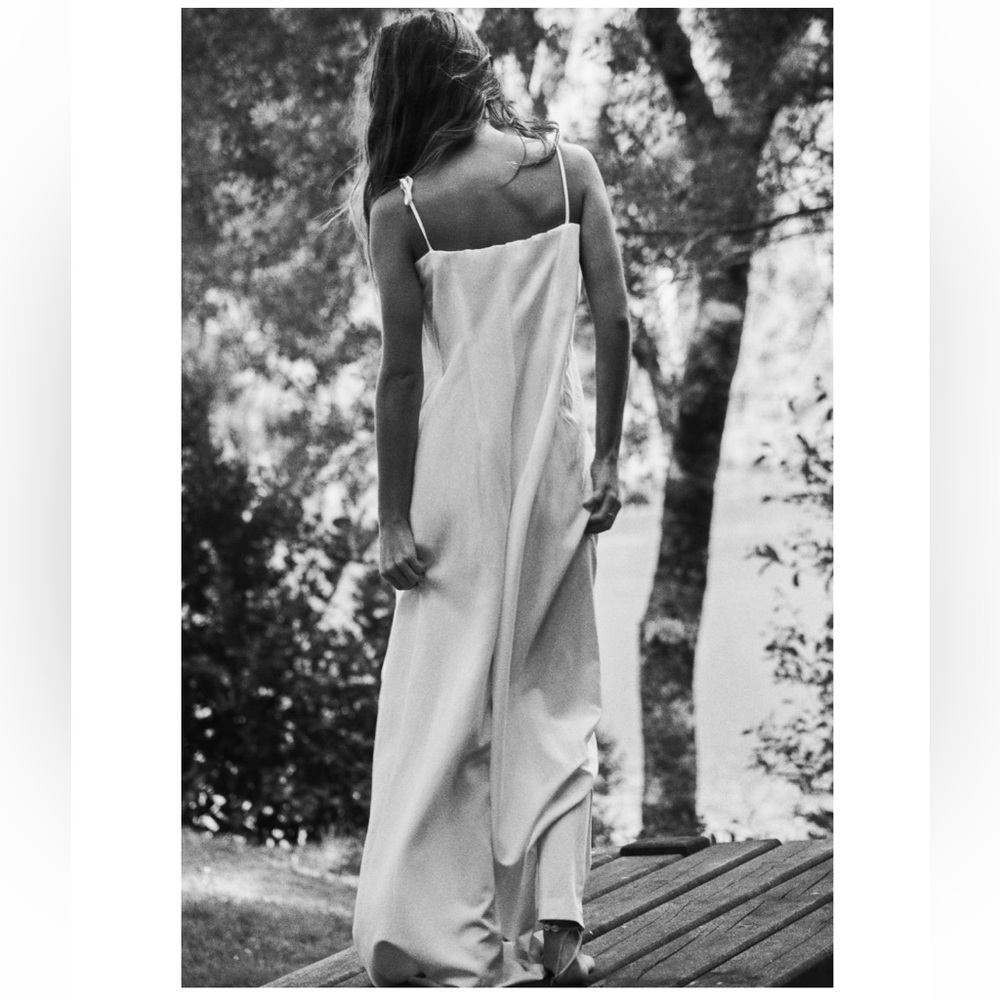 NWT Zara strapless linen blend jumpsuit - Picture 2 of 5
